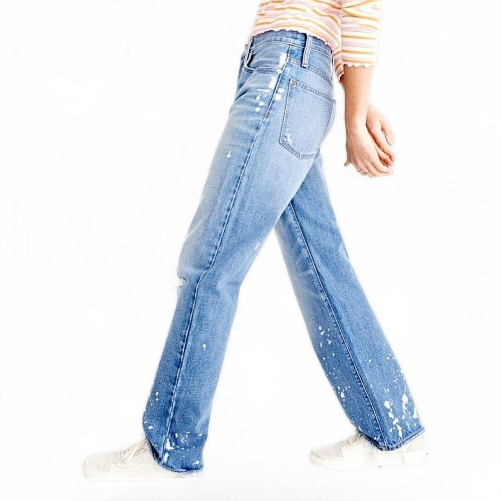 Madewell Jeans Size 24 The Dad Distressed Relaxed Streetstyle Blue Denim